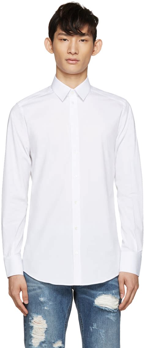 Dolce & Gabbana: White Poplin Al Pacino Shirt 